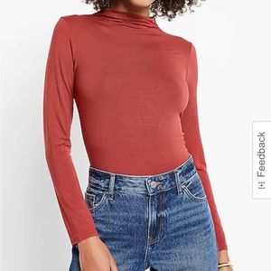 Express NWT Fitted Mock Neck Long Sleeve Tee